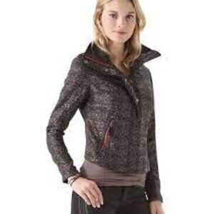 We The Free Black Jacket with Red Accents Printed Motor/Biker Size 4